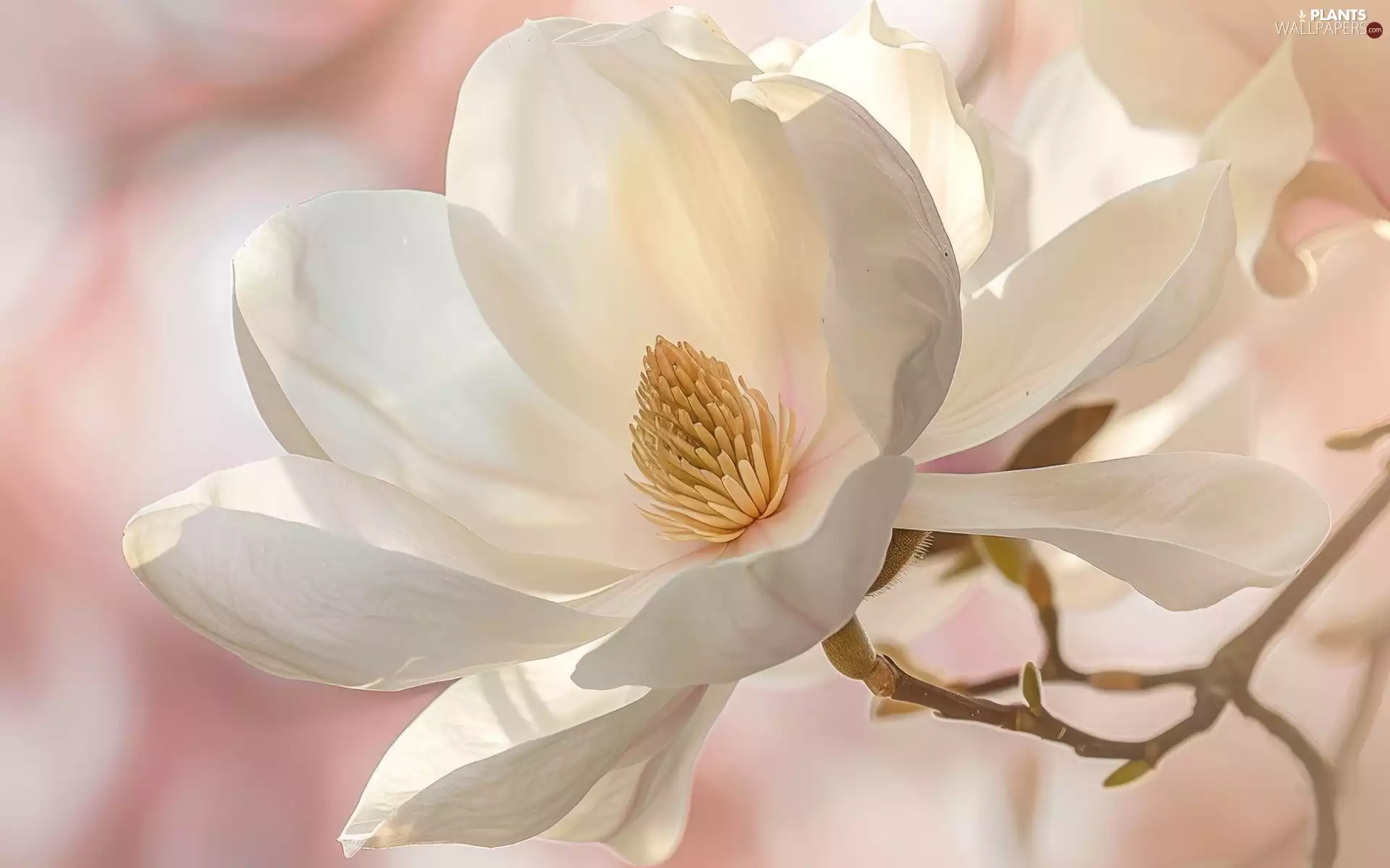 rapprochement, Ai, White, Twigs, Magnolia