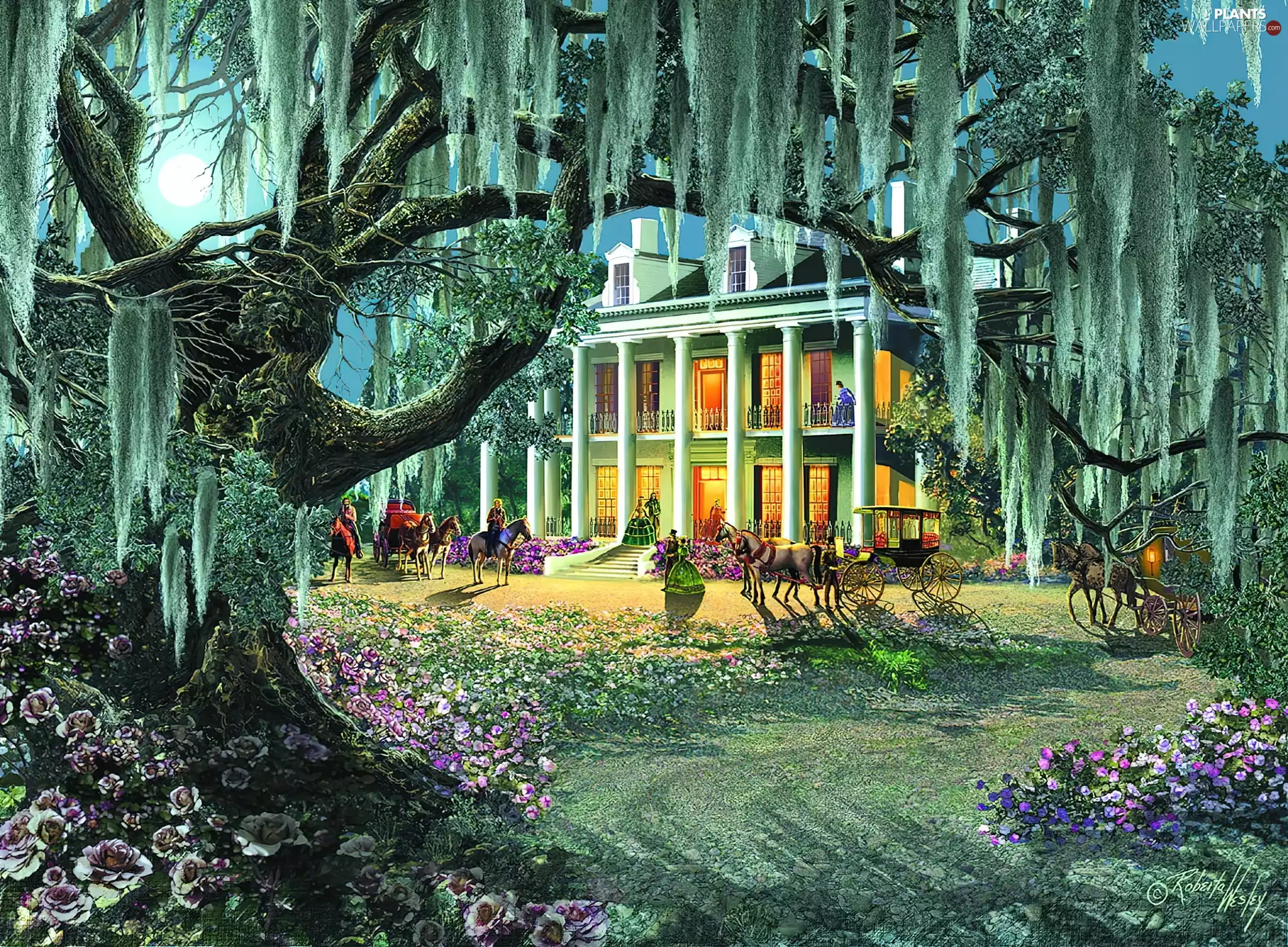 carriages, bloodstock, trees, viewes, palace