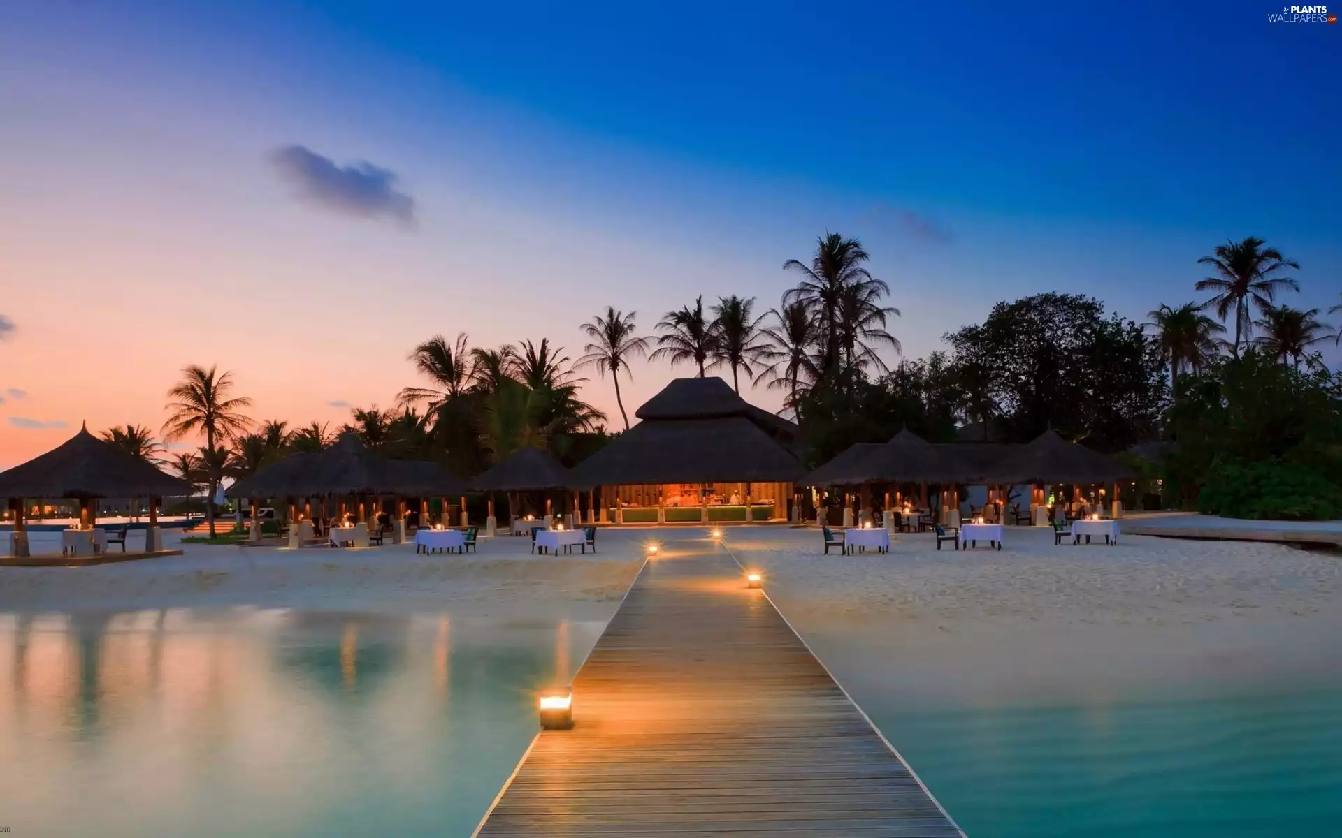 sea, Bora, on the beach, pier, Restaurant, Bora