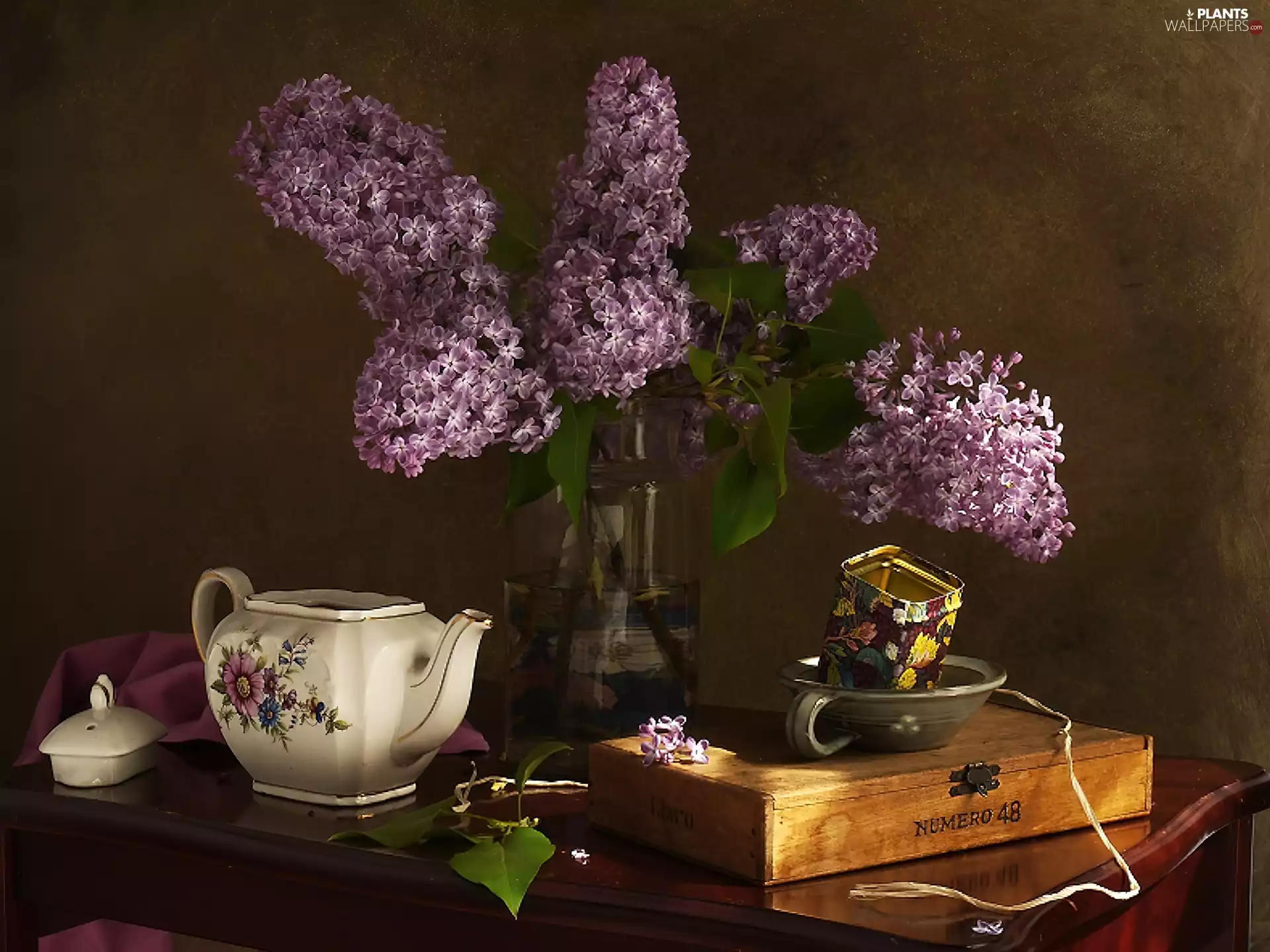 jug, Violet, wood, Box, bowl, without