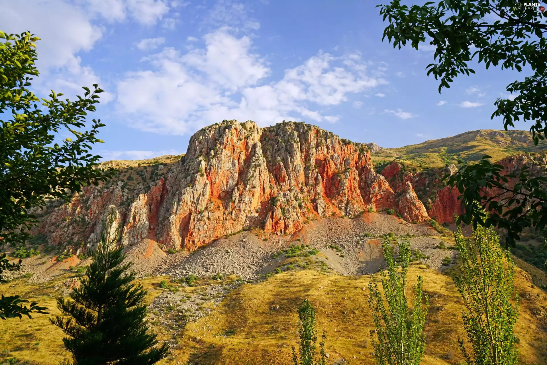 rocks, Mountains, Vayots Dzor Province, Red, Armenia