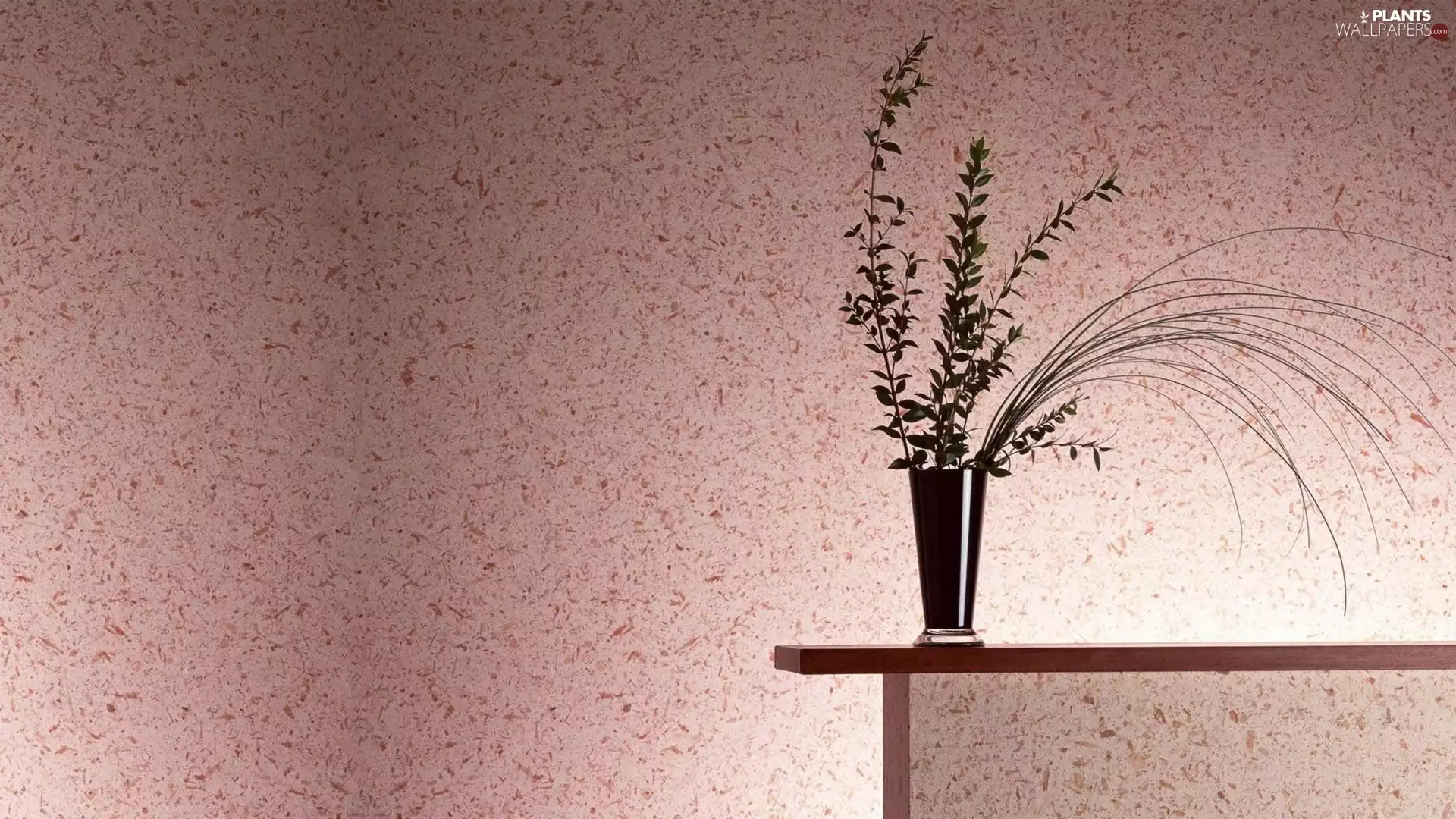 leaves, grass, decoration, Vase, composition