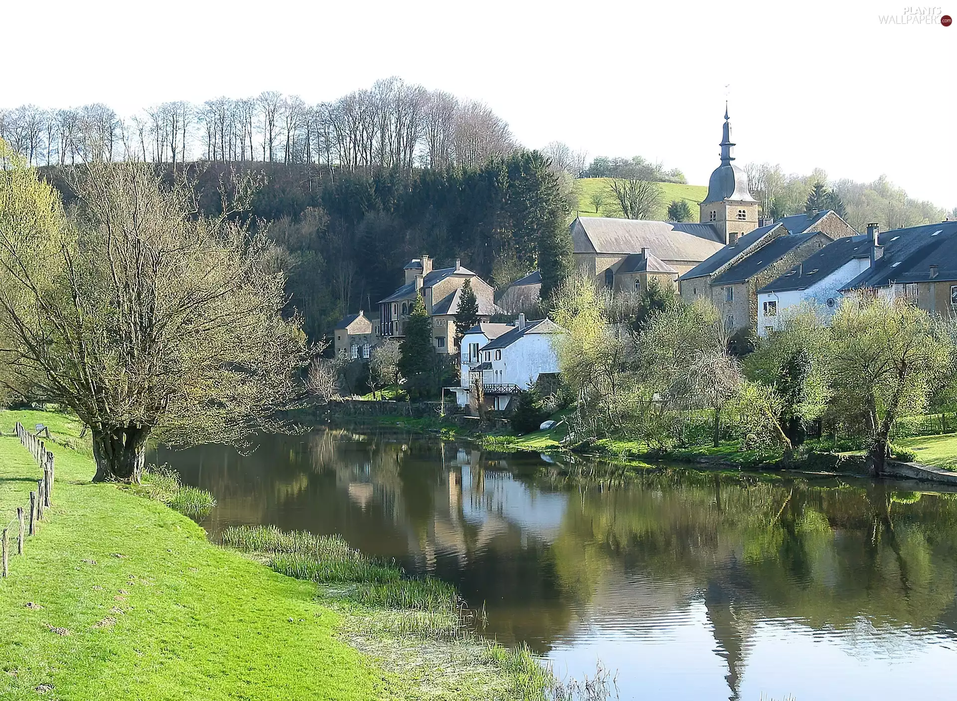 River, Samois, Belgium, Houses