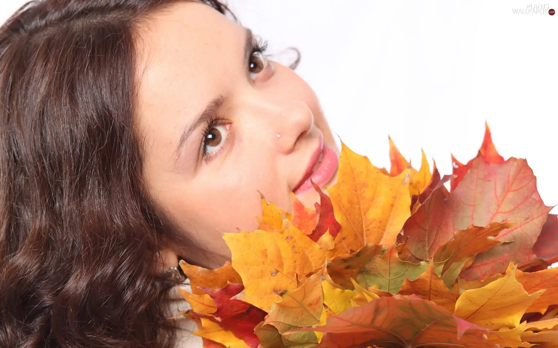 Leaf, Women, autumn