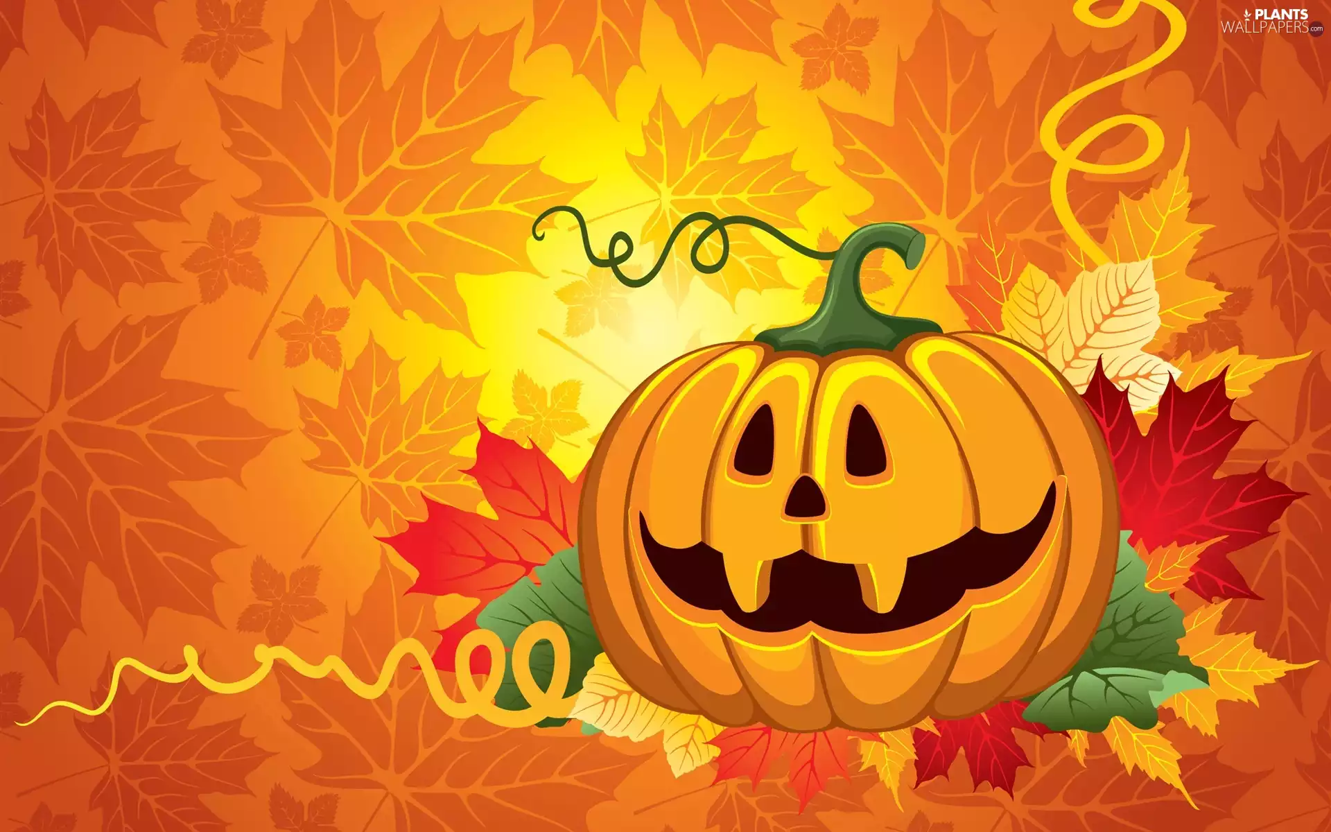 pumpkin, halloween, graphics, Leaf