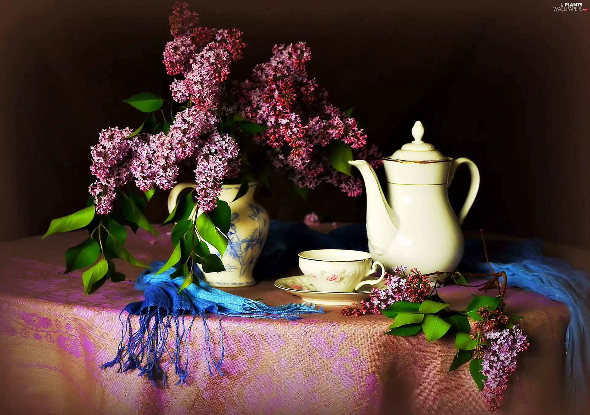 bouquet, china, composition, lilac