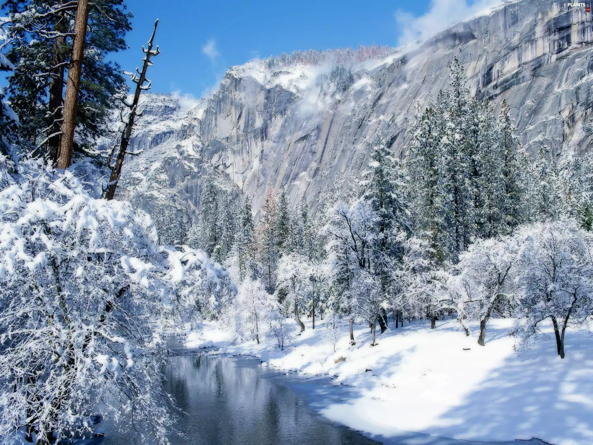 stream, winter, Rocks, mountainous