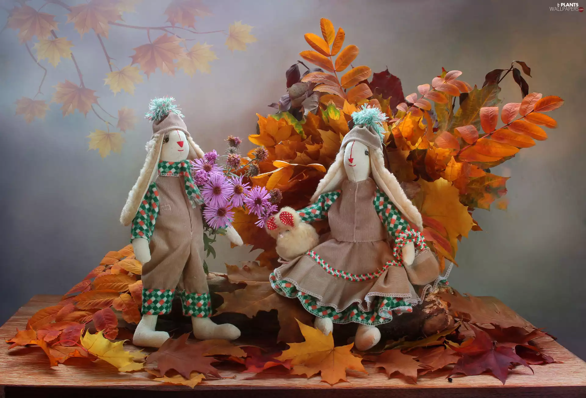 composition, dolls, Leaf, rag