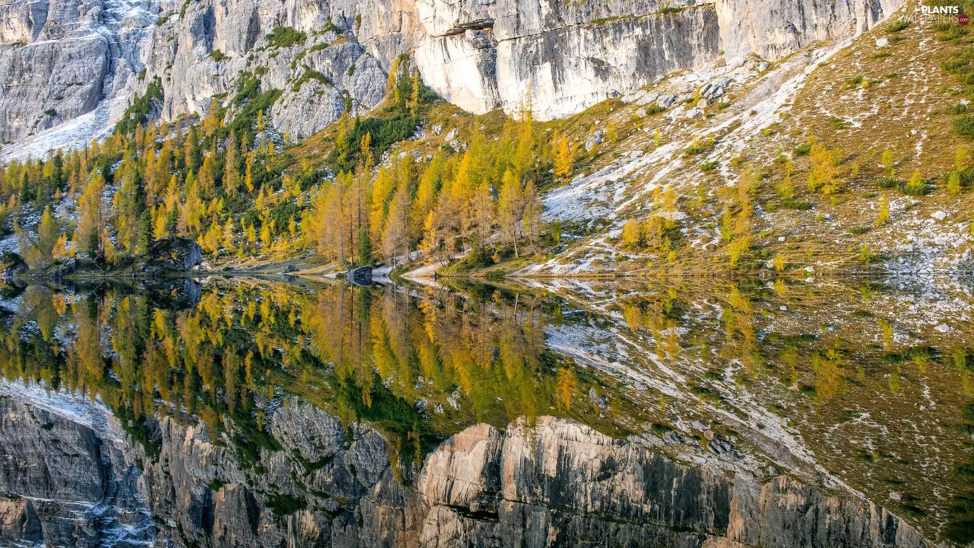 lake, rocks, viewes, reflection, trees, Hill-side