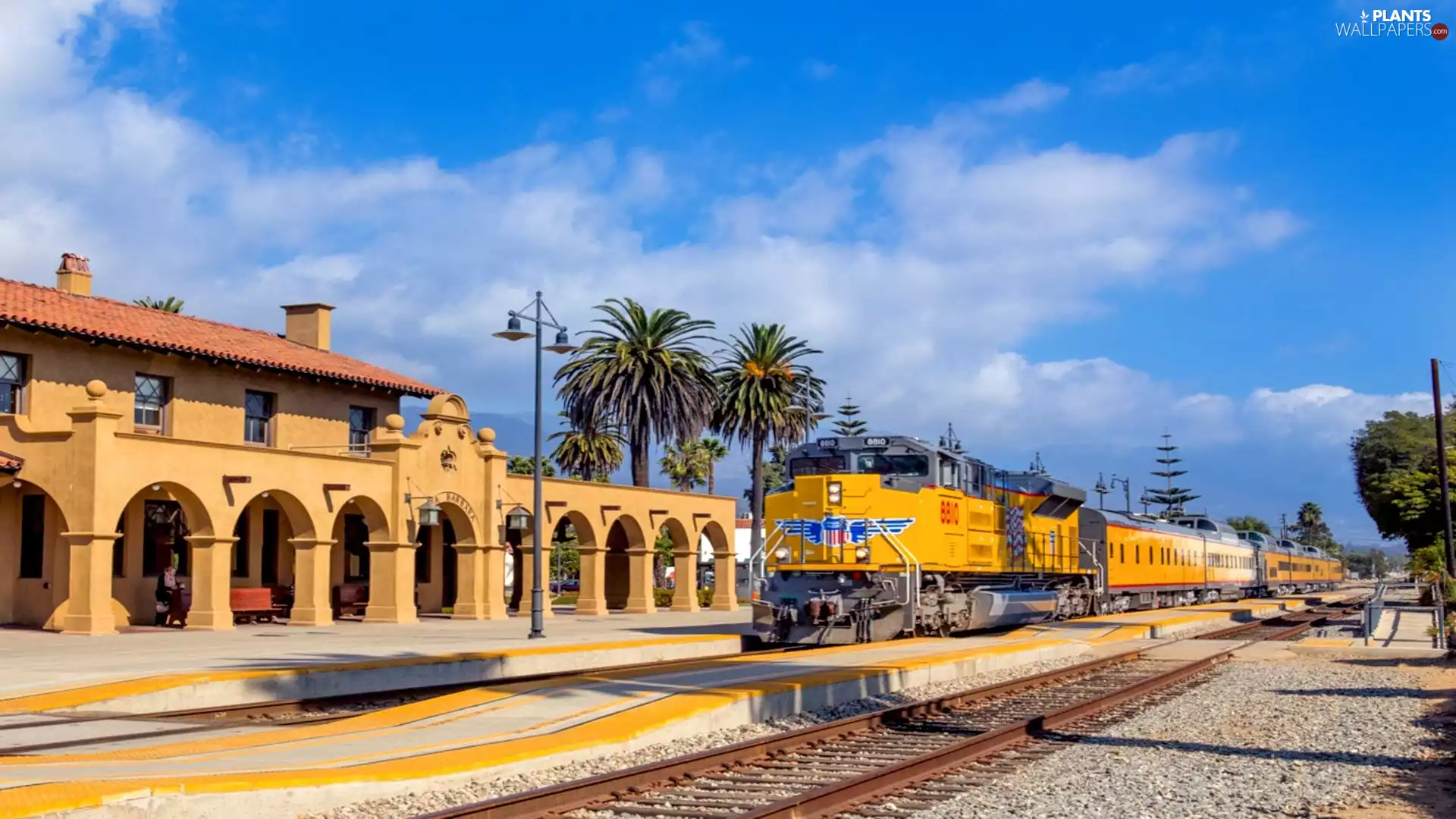 station, Palms, Los Angeles, Train, The United States