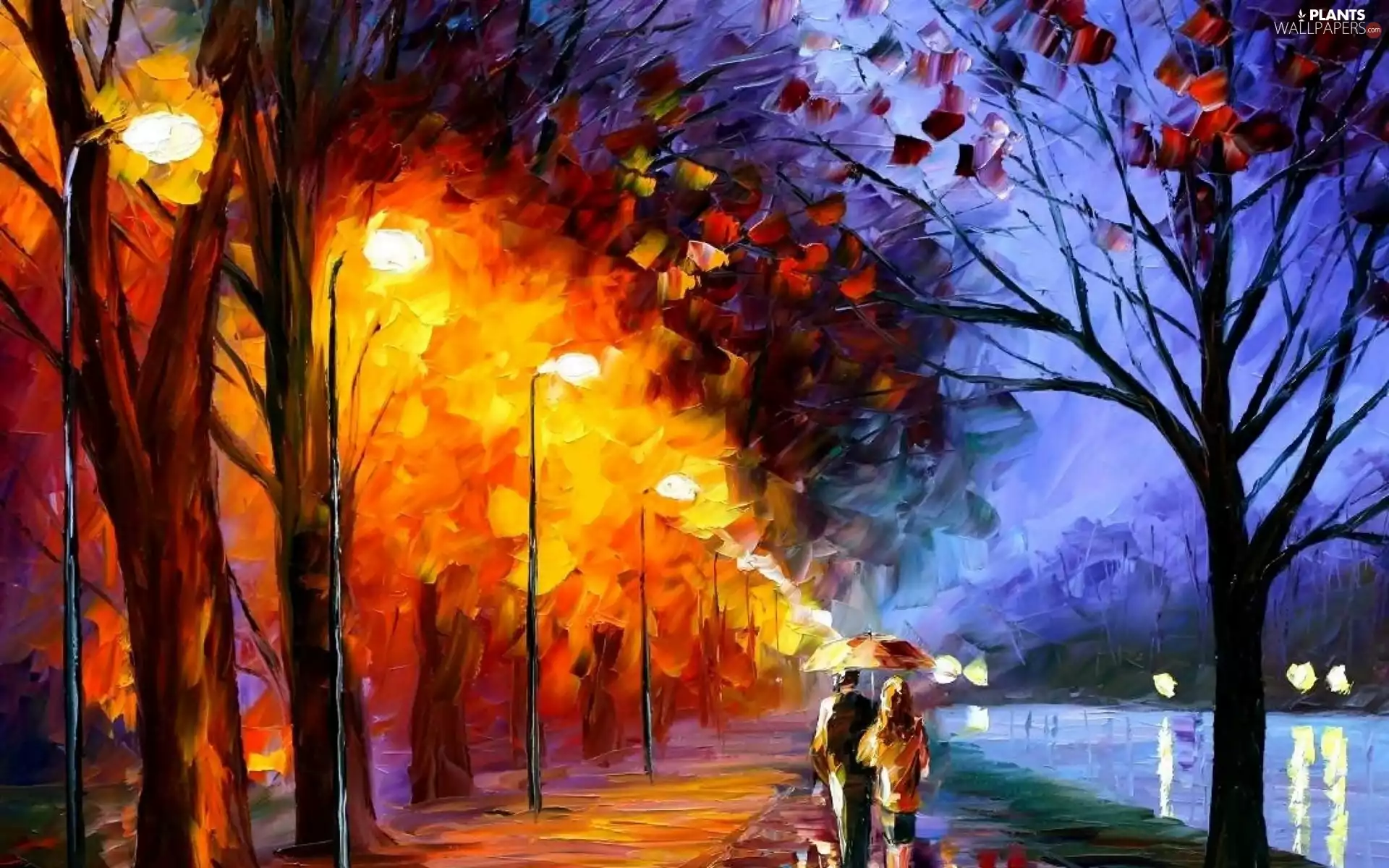 Leonid, wander, In The Rain, Afremov