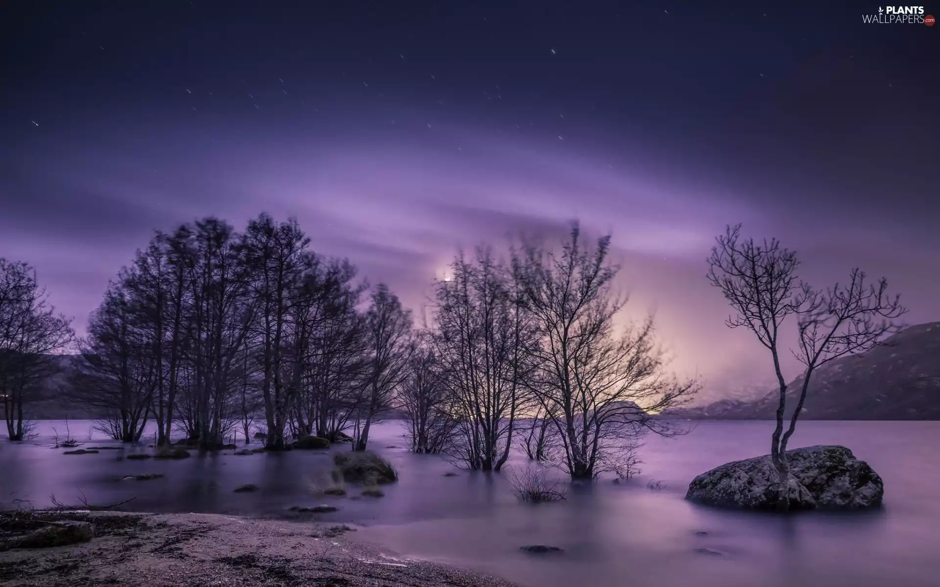 lake, viewes, mountains, trees