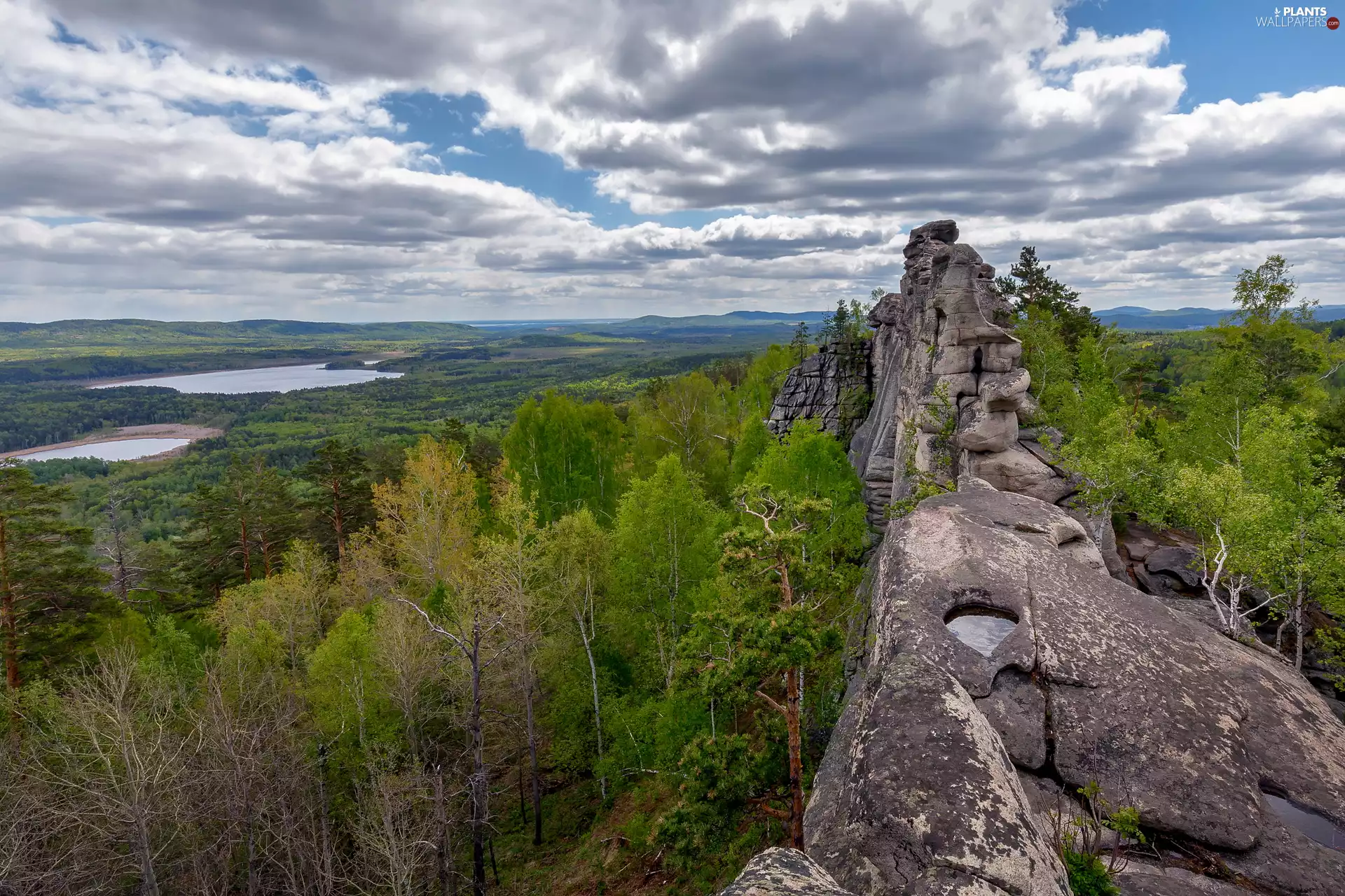 rocks, viewes, lakes, trees
