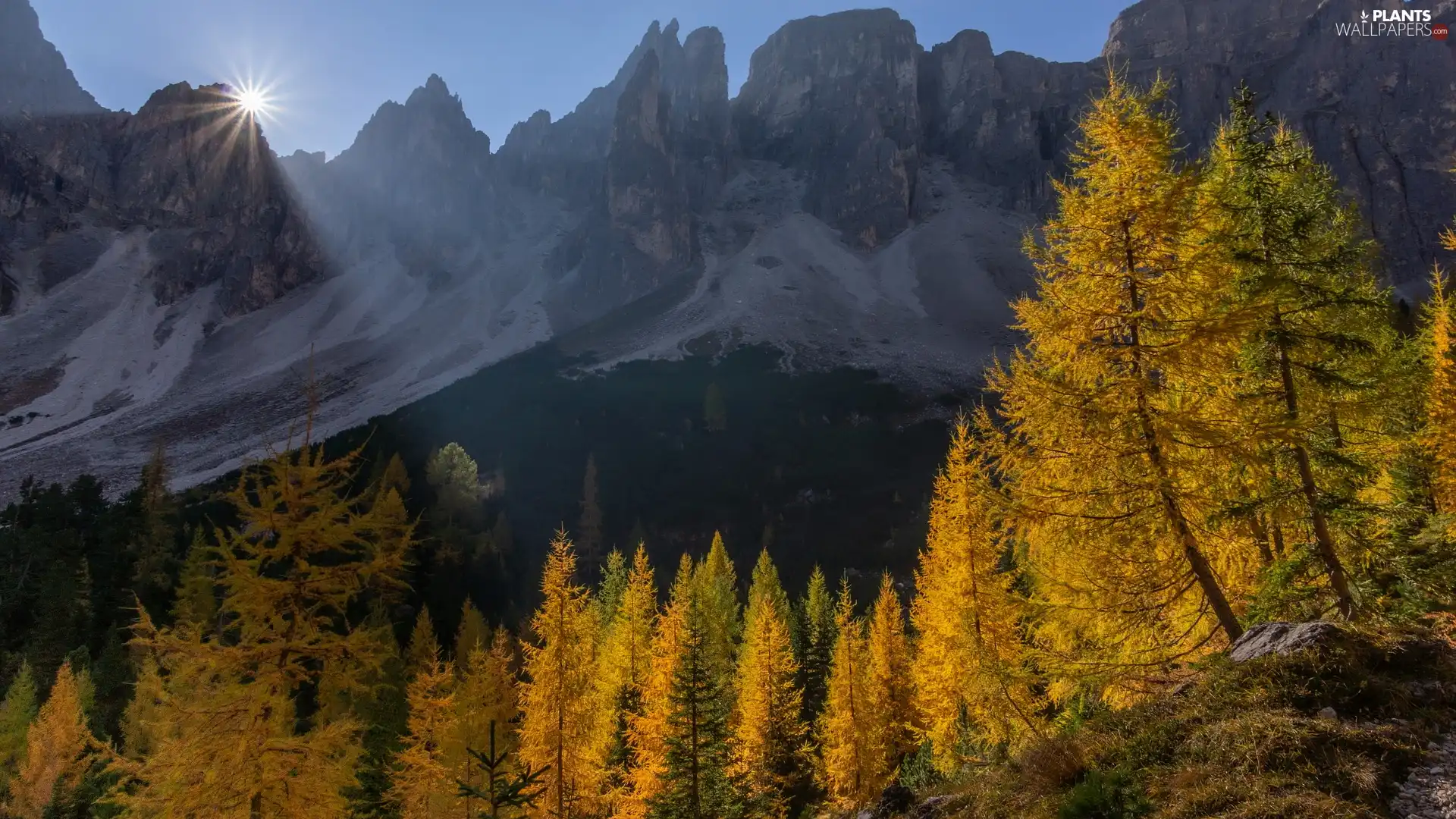 Italy, Mountains, trees, viewes, autumn, Dolomites