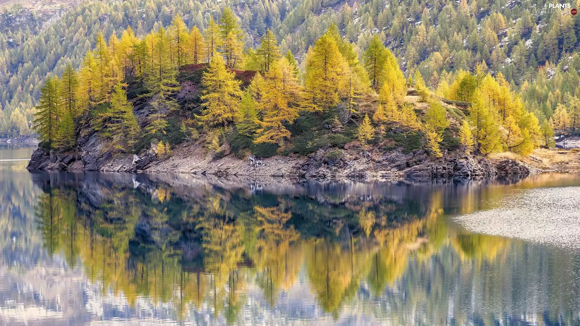 Lake Dévero - Lago di Devero, Italy, viewes, reflection, trees, Natural Park Alpe Veglia and Alpe Devero