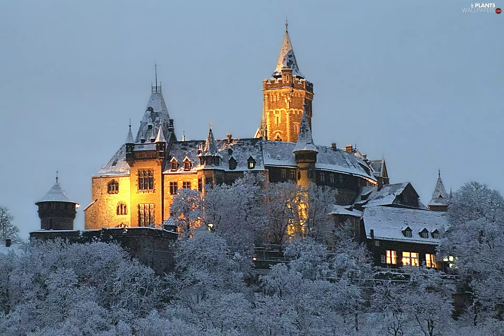 Castle, Germany, winter, Wernigerode