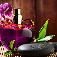 bamboo, perfume, orchids, Stones, composition
