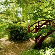 Bush, bridges, trees, viewes, Park