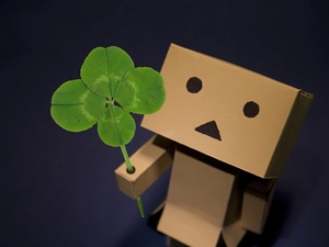 Danbo, M&Ms mate, clover, cardboard