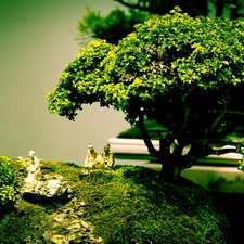 Sapling, figures, porcelain, Bonsai